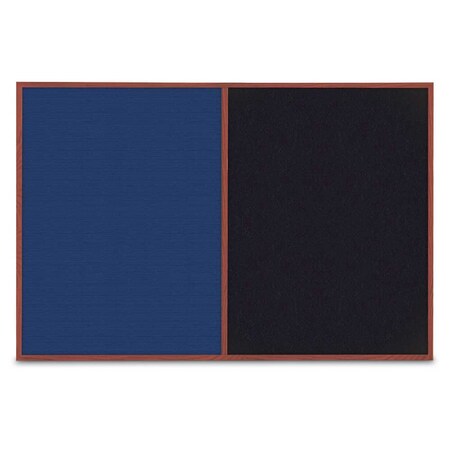 United Visual Products Slim Style Indoor Enclosed Corkboard, 42 UVRDS42SBH-GOLD-FORBO